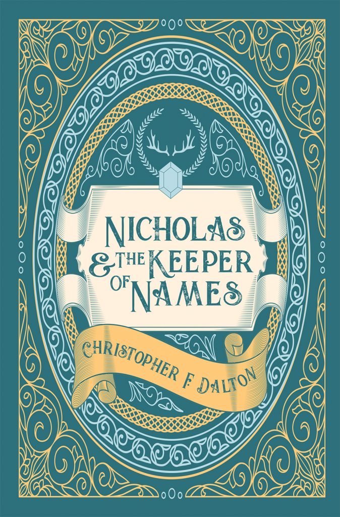 This is a book cover done for my novel, Nicholas and the Keeper of Names.
