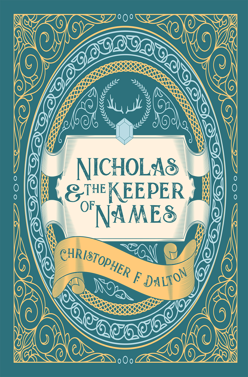 This is a book cover done for my novel, Nicholas and the Keeper of Names.
